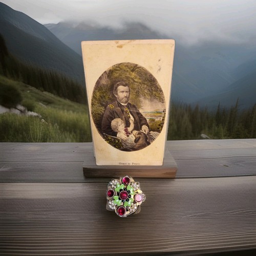 Austro hungarian garnet - hungarian, enamel